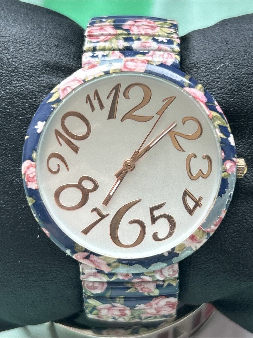 Blekon White Dial Floral Bezel And Band Women’s Quartz Watch